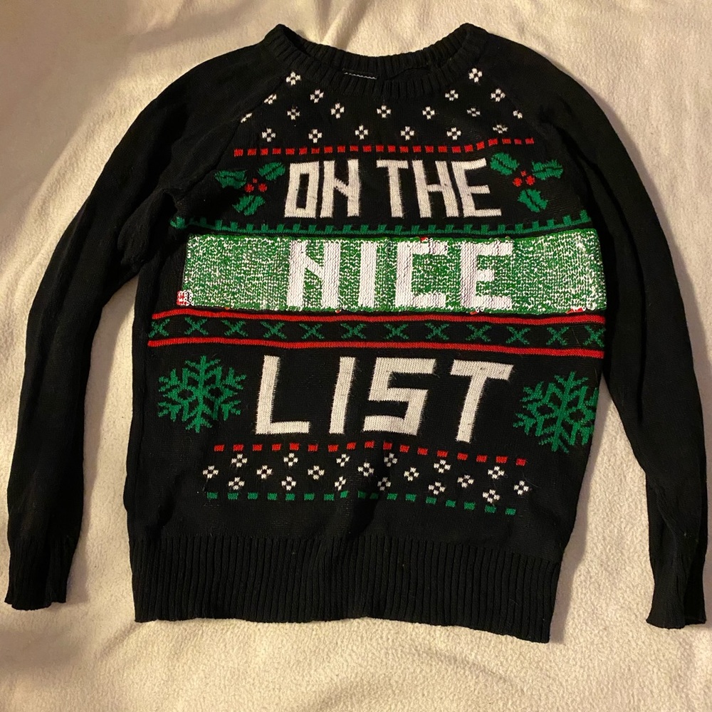 Reversible Sequin Ugly Christmas Sweater XS